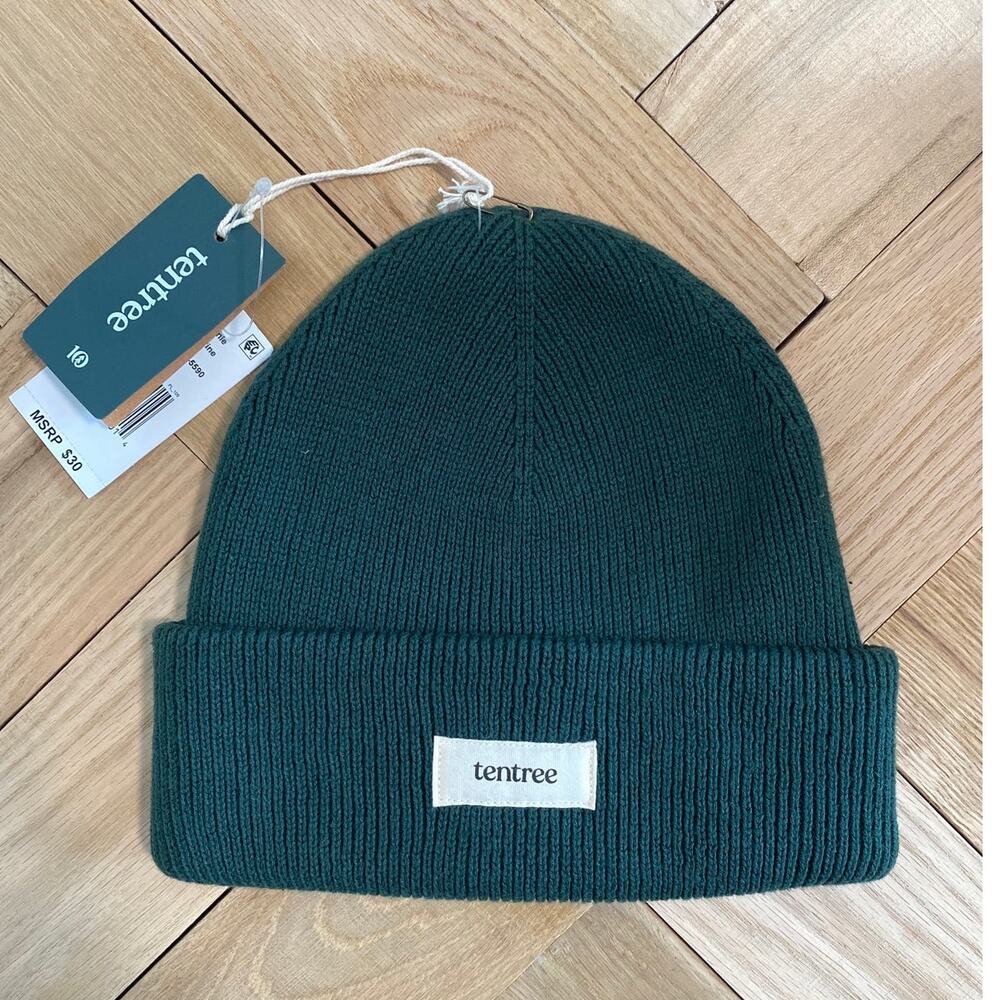 New Tentree Alden Eco-Friendly Cotton Beanie, Forest Pine One Size